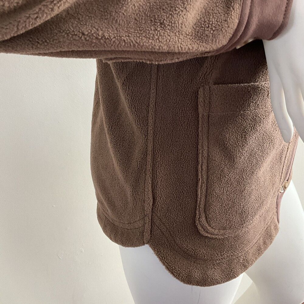 Blank NYC Shacket Brown Fleece Button Front Cozy Soft Boho L - Picture 12 of 12